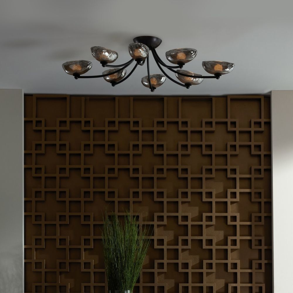 Zamora 42.5 inch English Bronze Flush Mount Ceiling Light