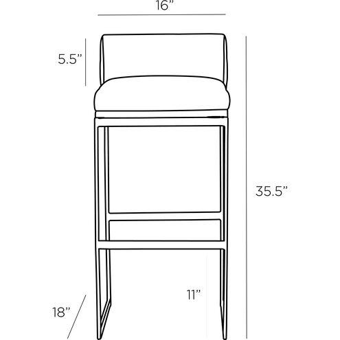 Marmont 35.5 inch Graphite Bar Stool