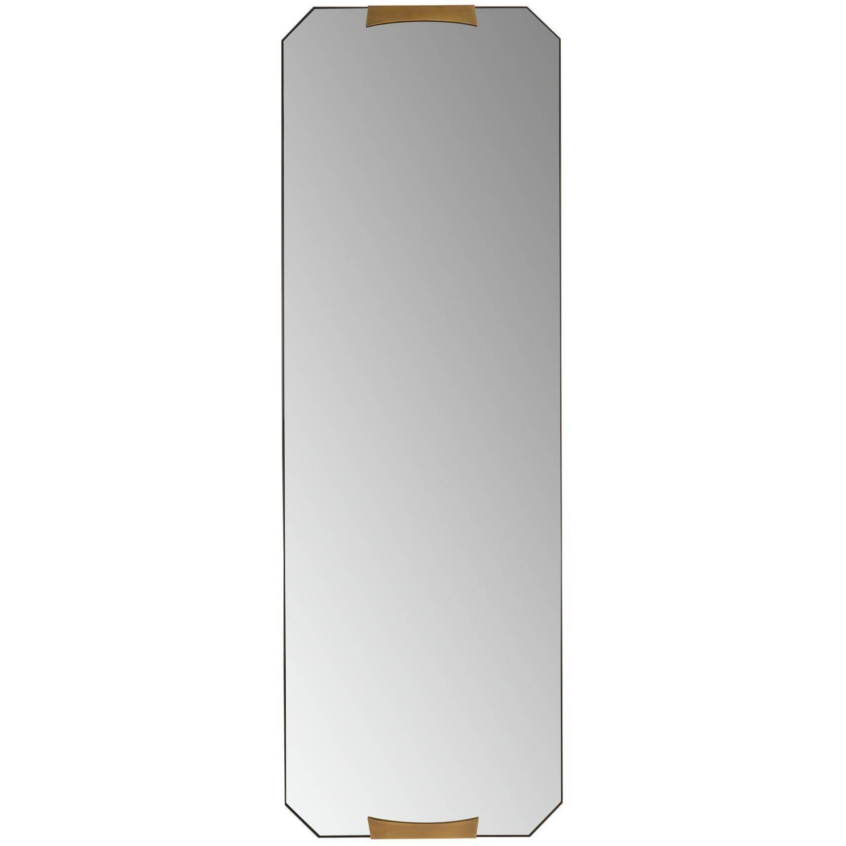 Kris 78 X 26.5 inch Blackened Iron and Antique Brass Full Length Mirror