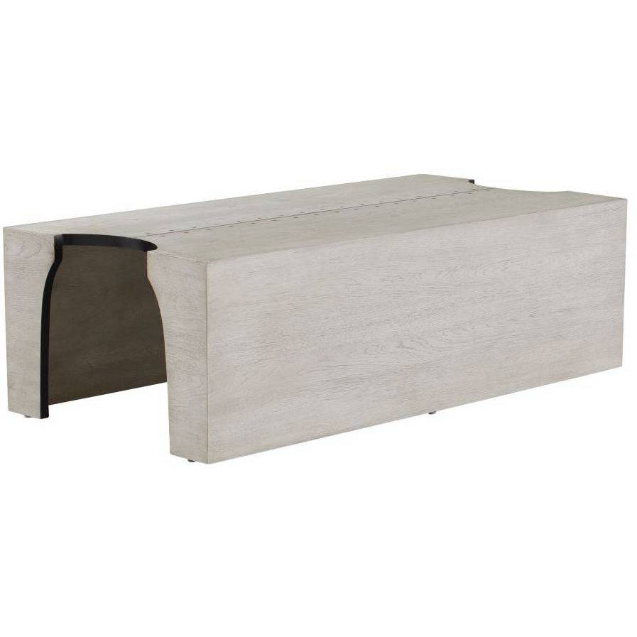 Halton 52 X 16.5 inch Smoke and Blackened Iron Coffee Table