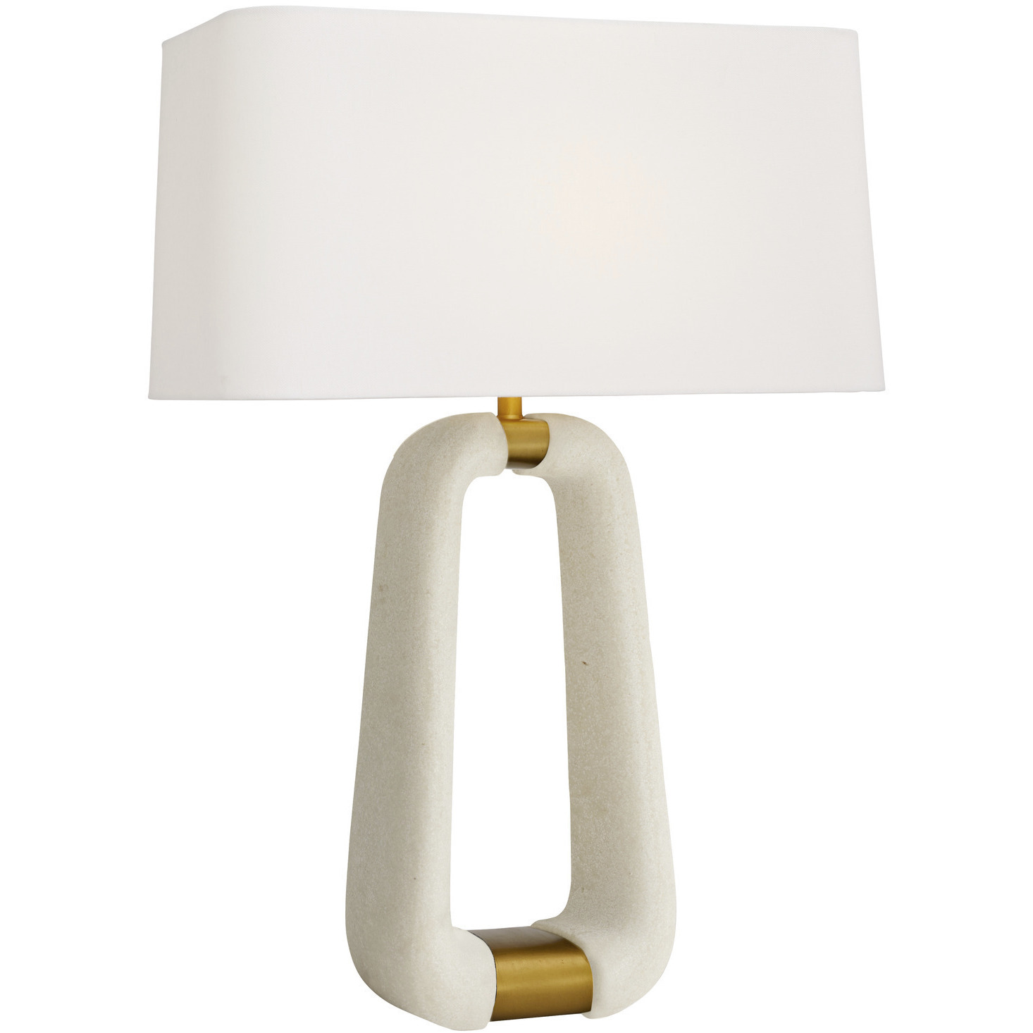 Gianni 28.5 inch 150 watt Ivory and Antique Brass Table Lamp Portable Light