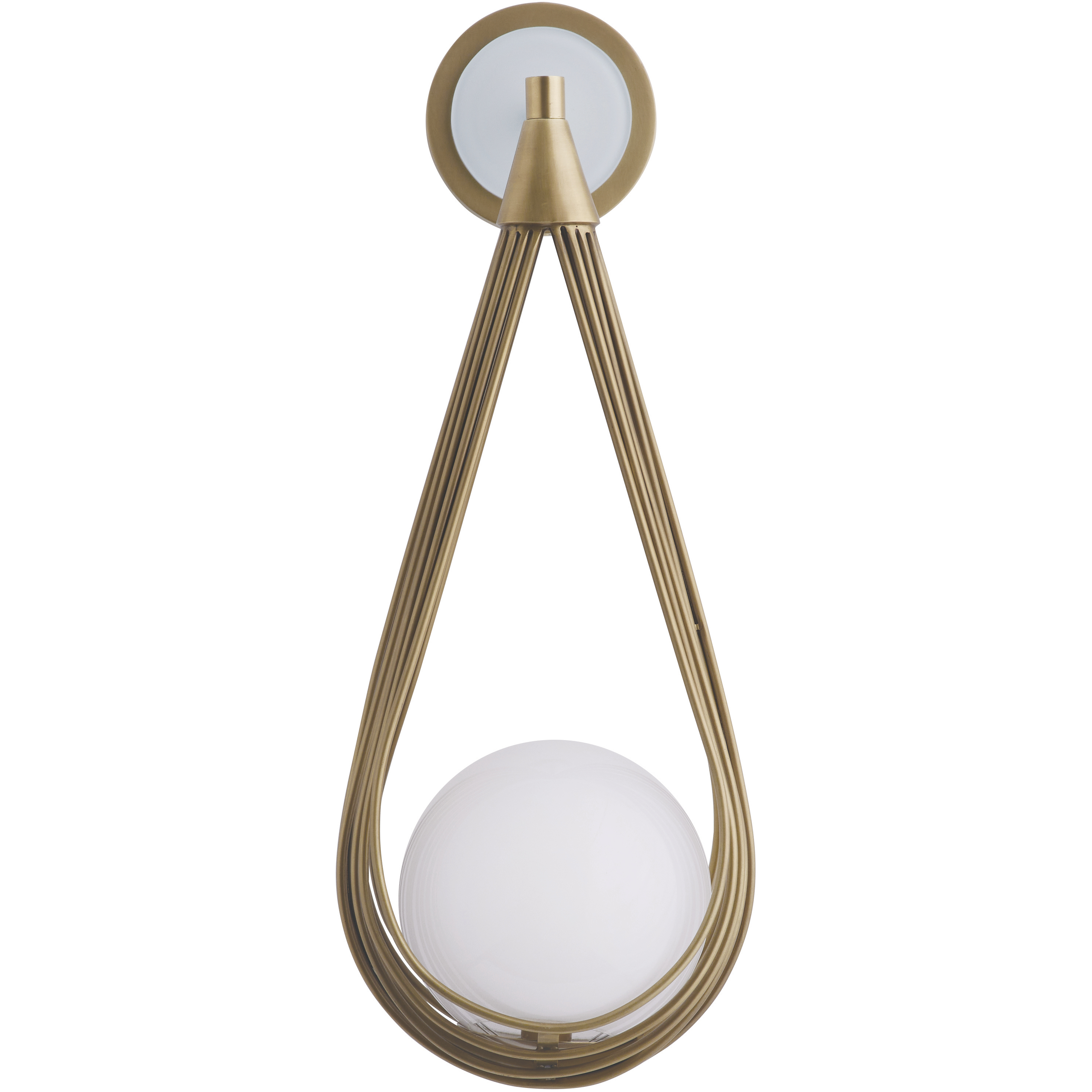 Ova 1 Light 8.5 inch Antique Brass Sconce Wall Light