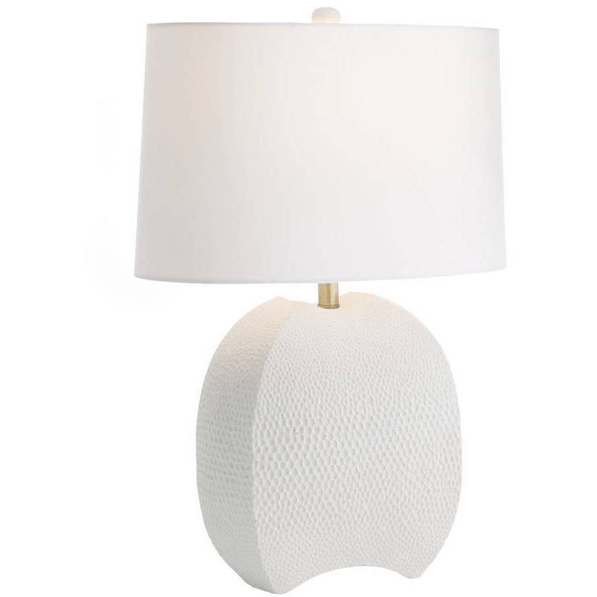 Fairbanks 26.5 inch 150.00 watt White and Antique Brass Lamp Portable Light