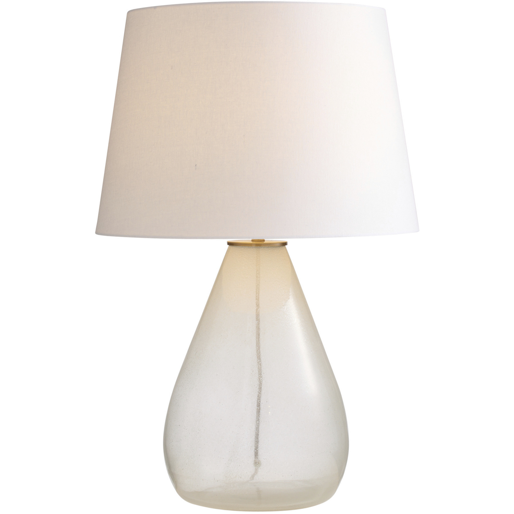 Tiber 30 inch 150 watt Clear and Antique Brass Table Lamp Portable Light