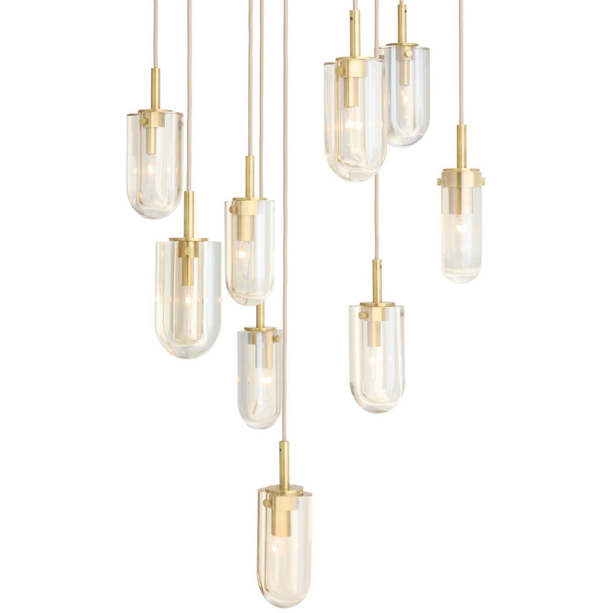 Javier 9 Light 25 inch Antique Brass Multi-Port Chandelier Ceiling Light