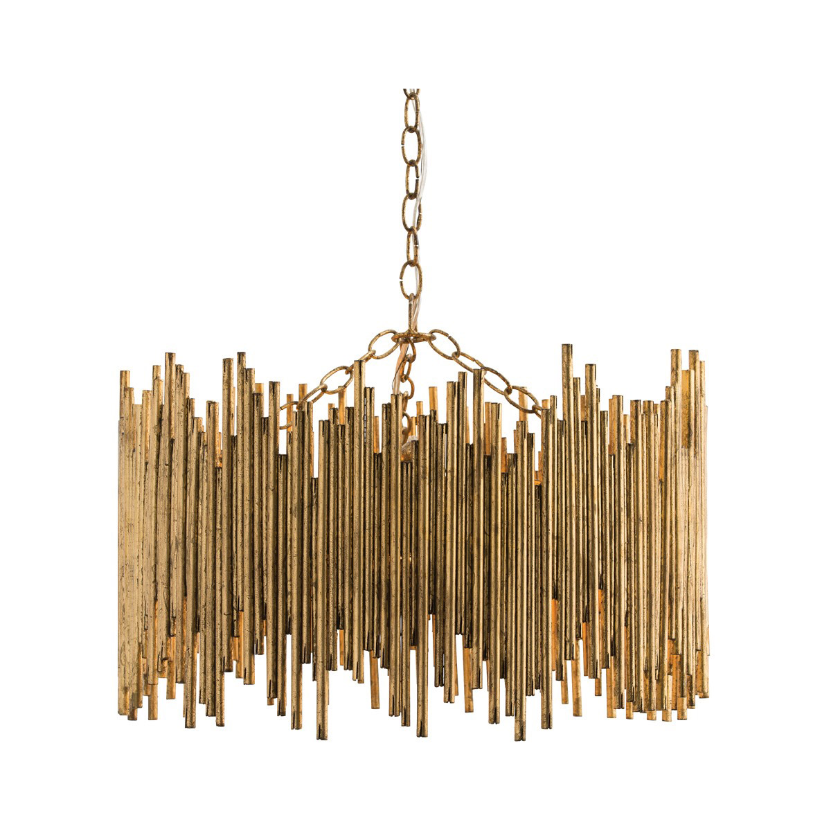 Prescott 3 Light 22 inch Gold Leaf Pendant Ceiling Light