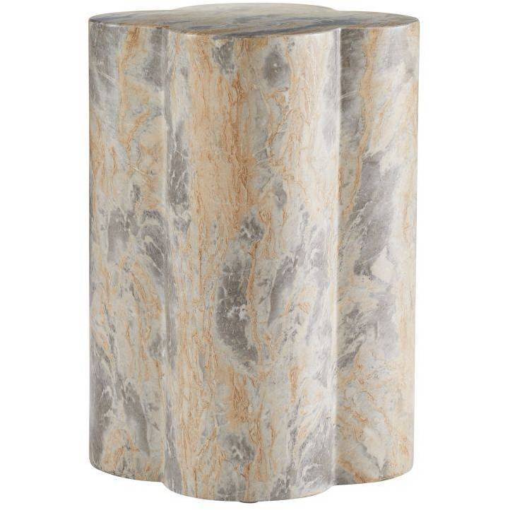 Harlow 16 inch Sahara Faux Marble Accent Table
