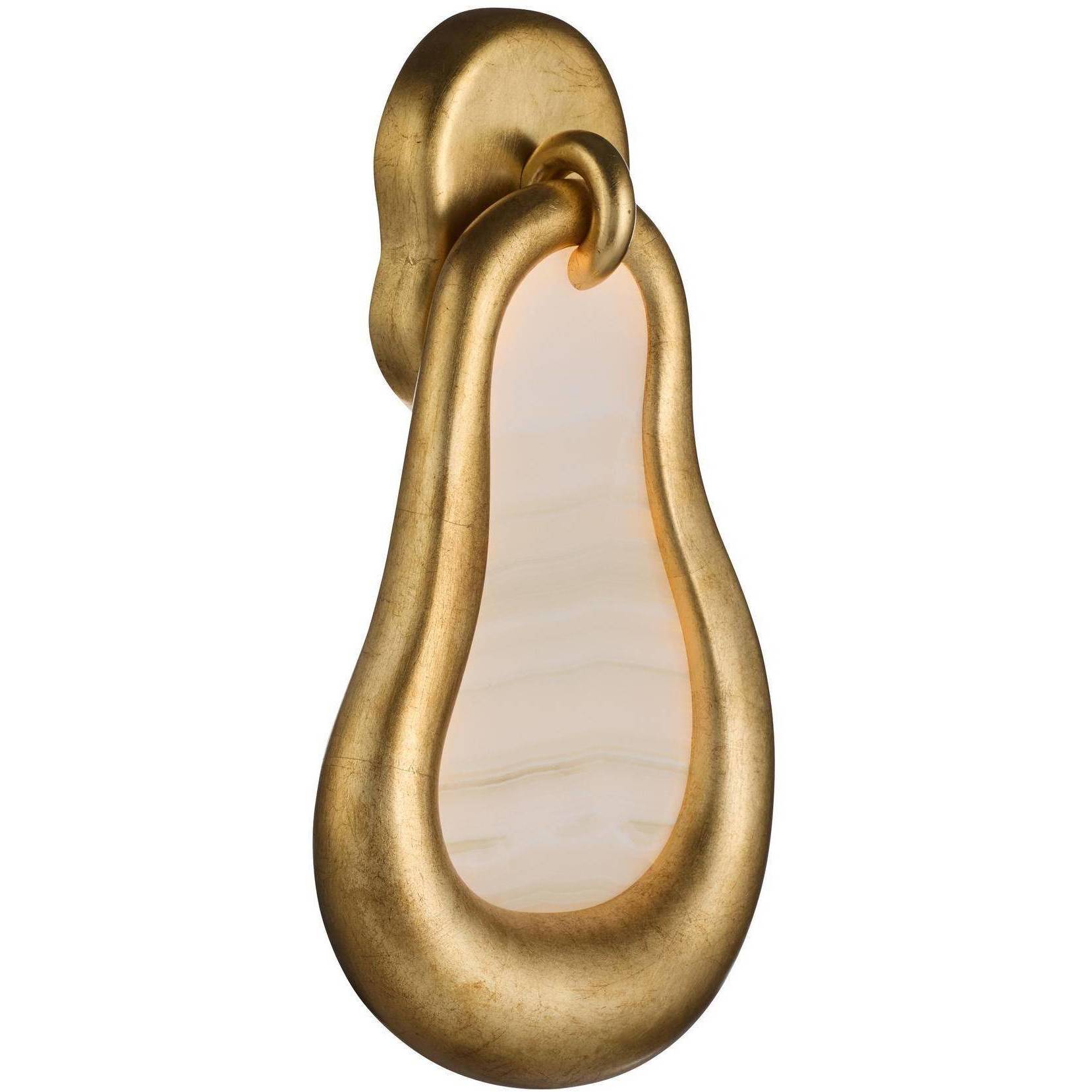 Elsa 1 Light 10 inch White and Antiqued Gold Leaf Wall Sconce Wall Light, Right