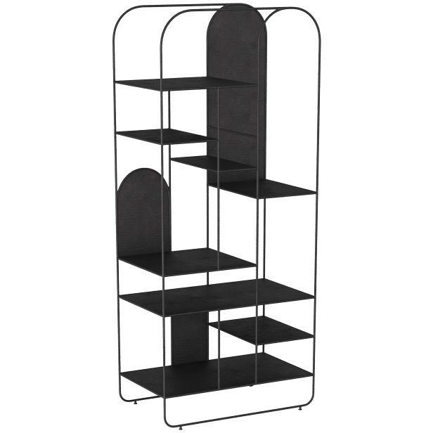 Meson 81 X 35 inch Hammered Natural Iron Etagere