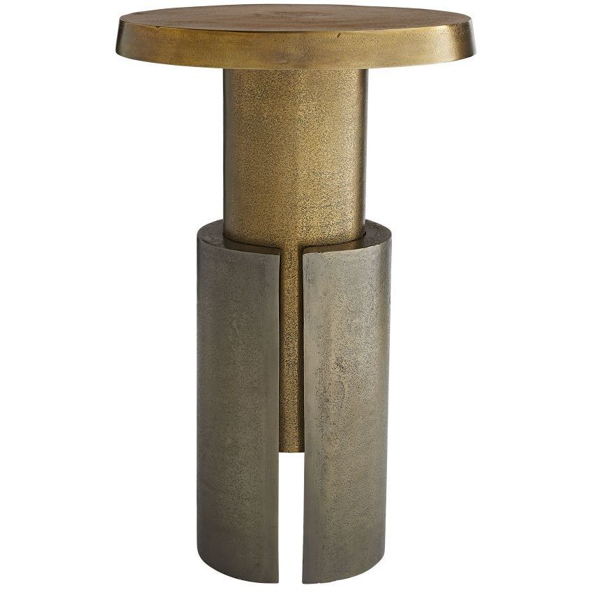 Inara 13 inch Antique Brass Accent Table