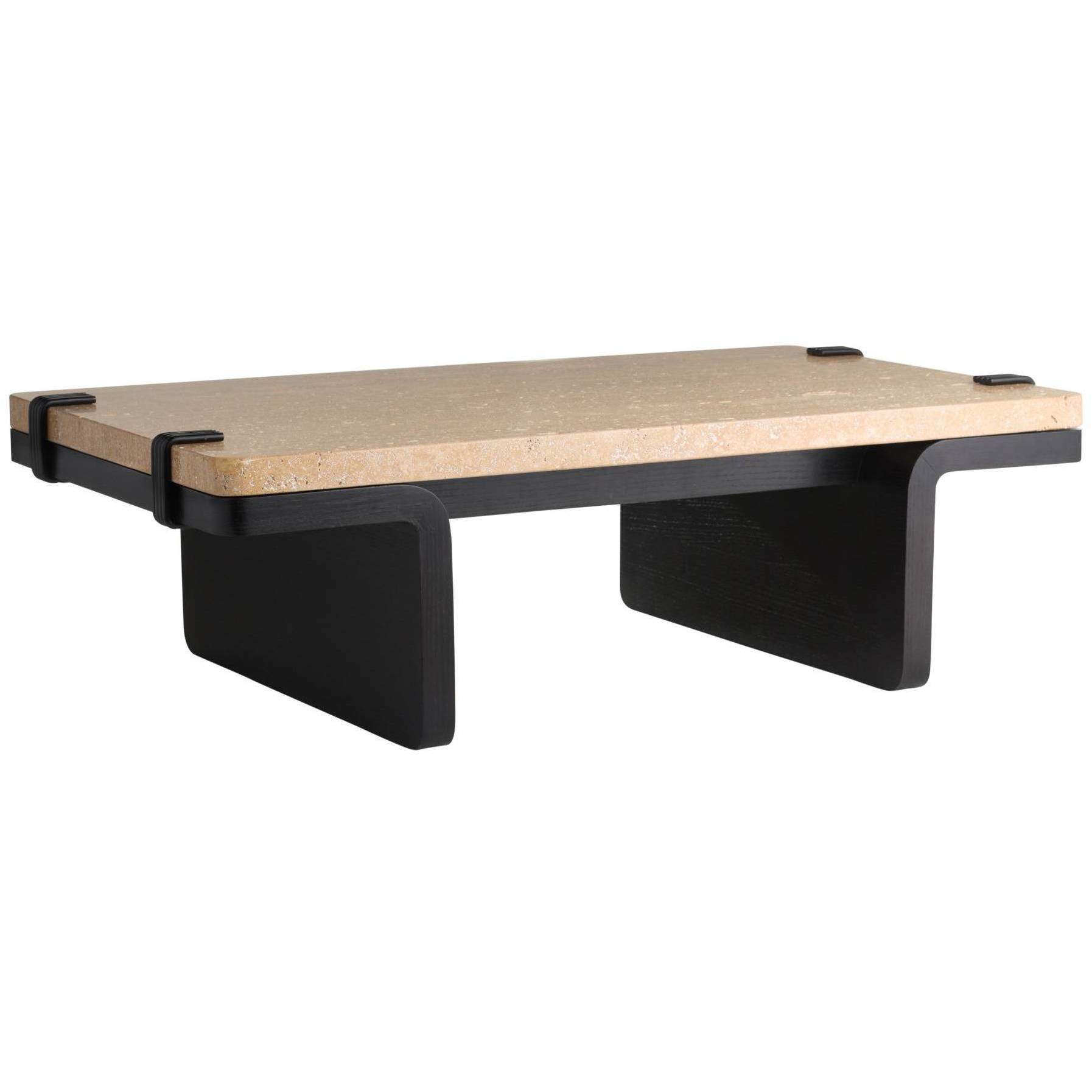 Europa 56 X 17 inch Natural and Ebony and Blackened Bronze Coffee Table