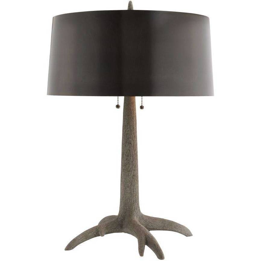 Haggard 26 inch 60 watt Graphite and Bronze Lamp Portable Light