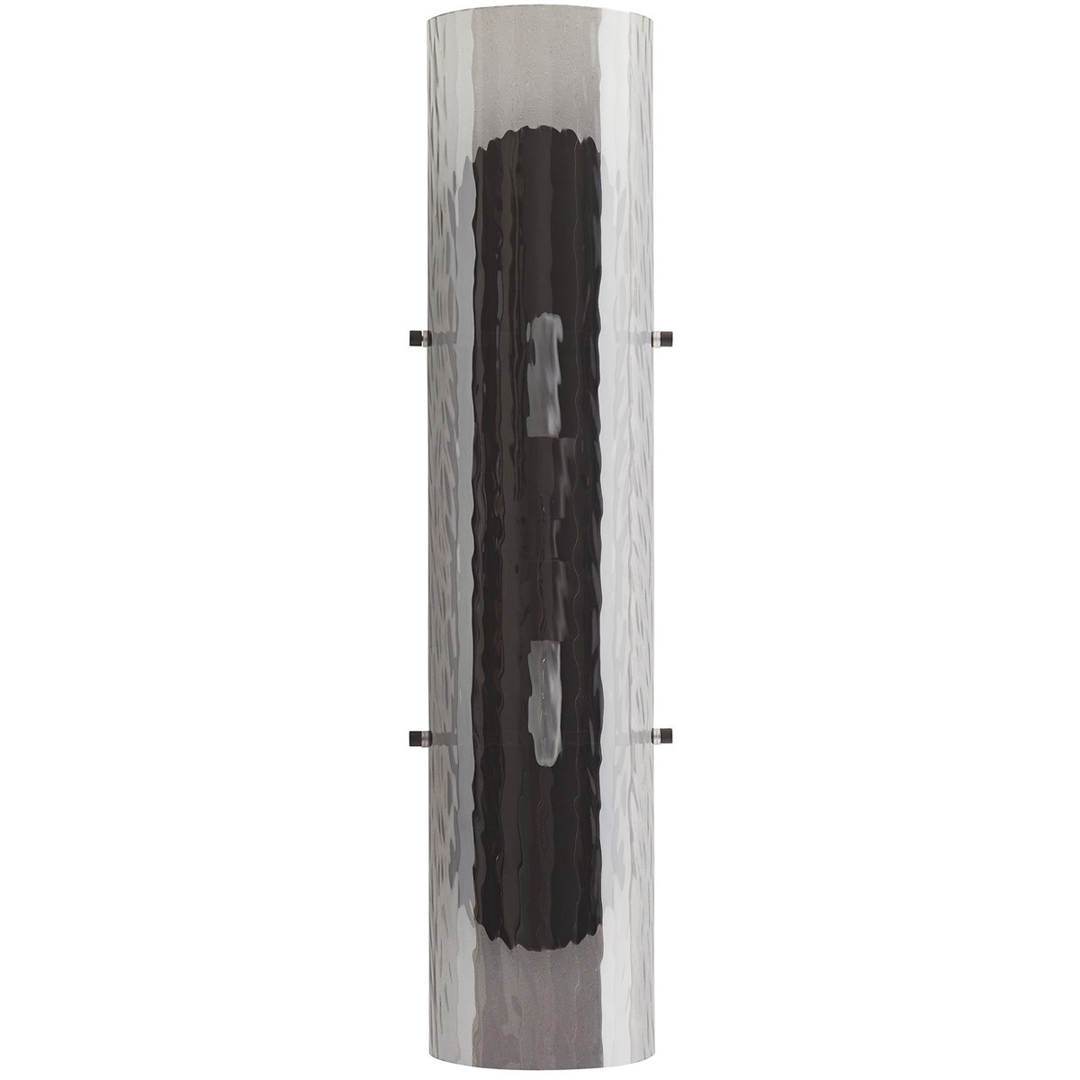 Bend Sconce Wall Light in Rippled Smoke Glass
