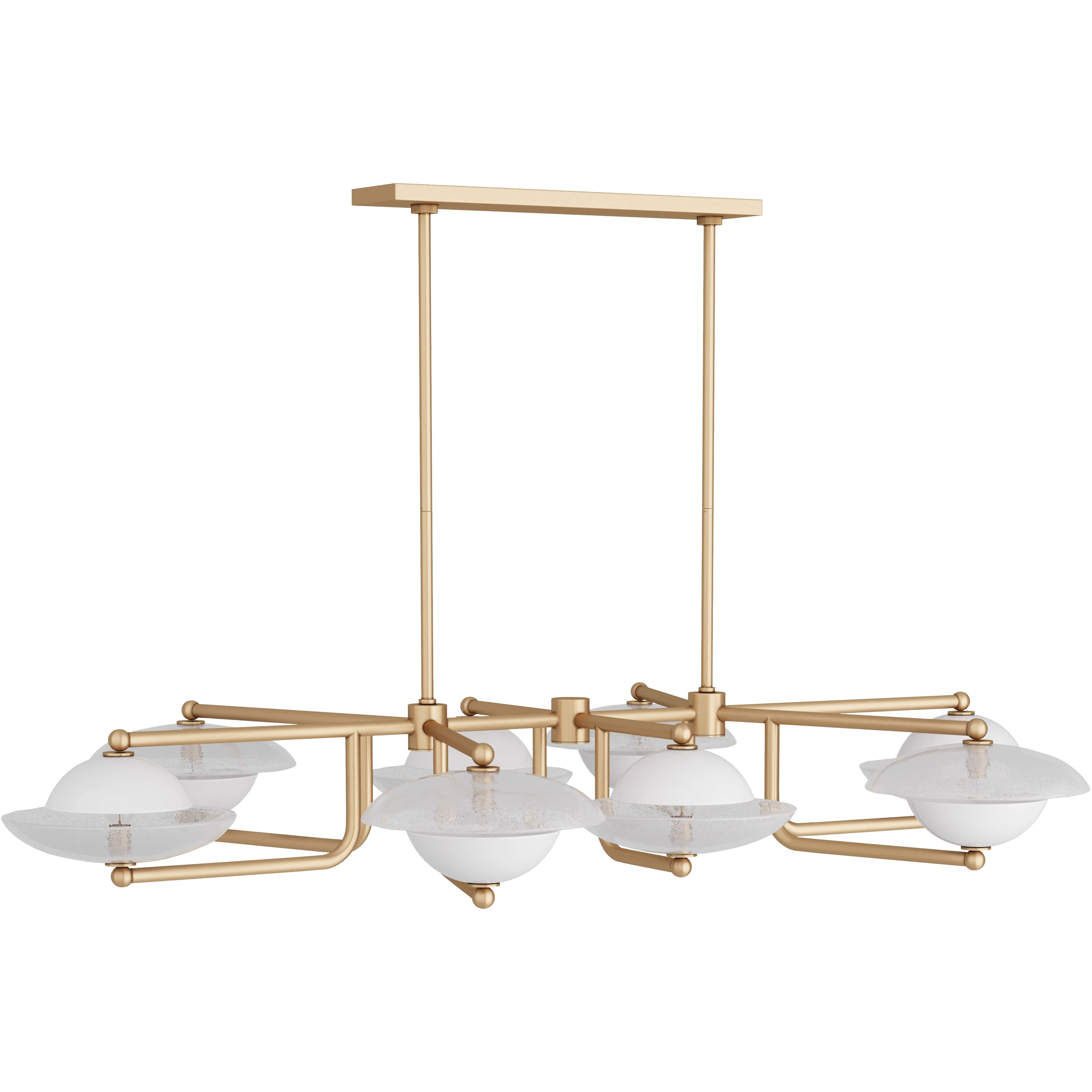 Towne 8 Light 56 inch Clear Seedy Linear Chandelier Ceiling Light