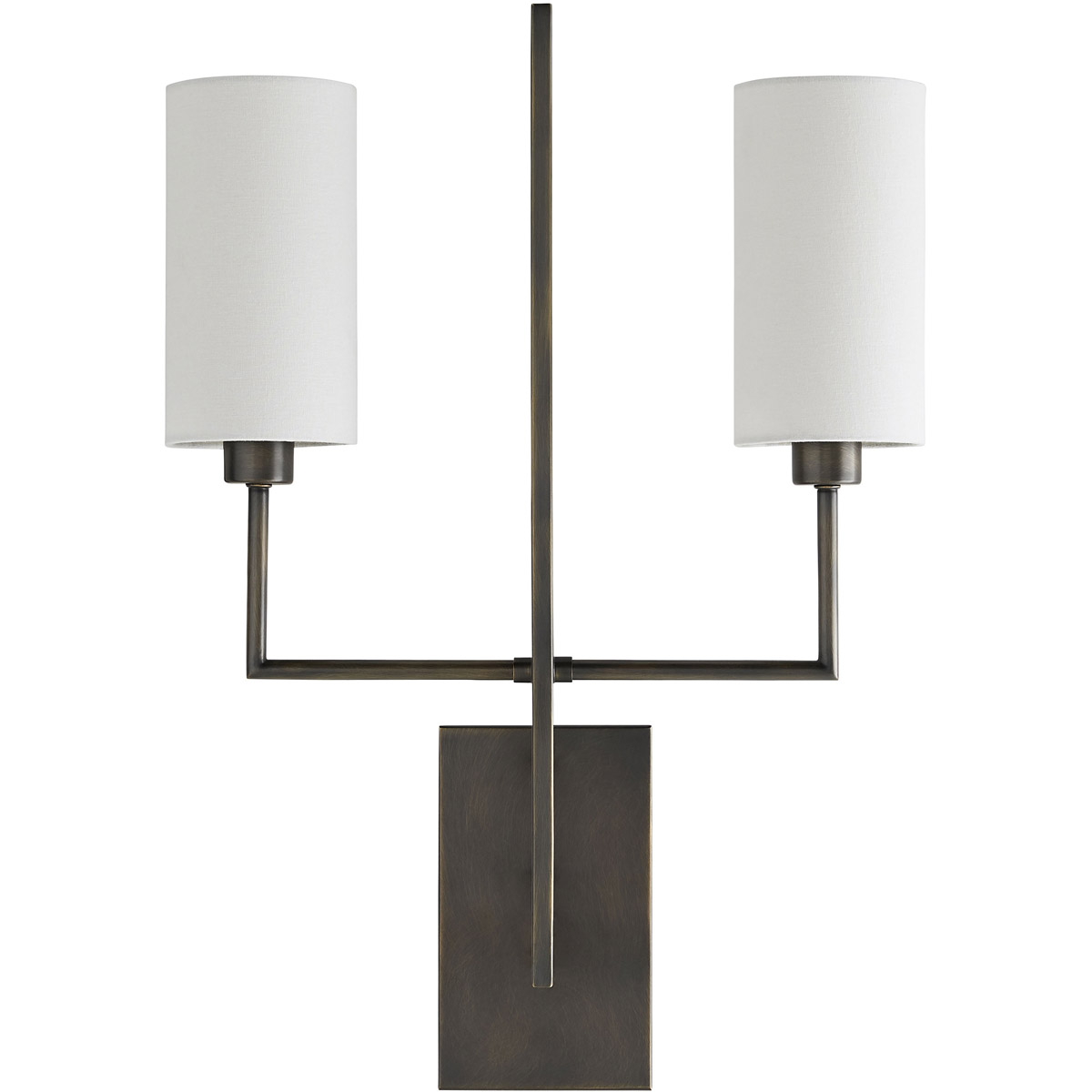 Blade 2 Light 18 inch Aged Bronze Sconce Wall Light, Essential Lighting