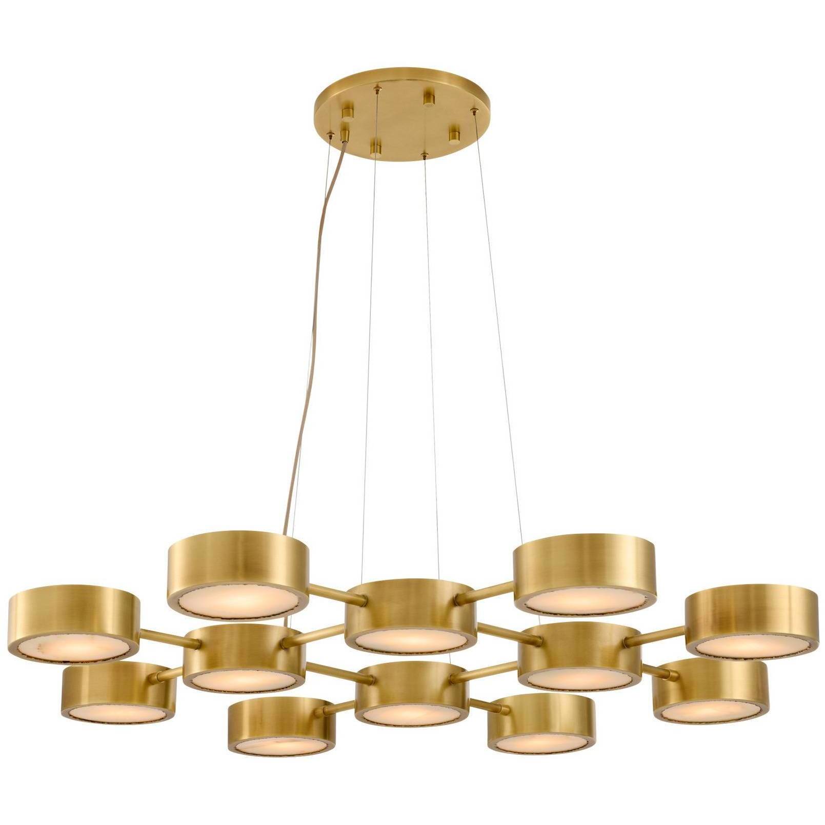 Wright 12 Light 50 inch Antique Brass Chandelier Ceiling Light