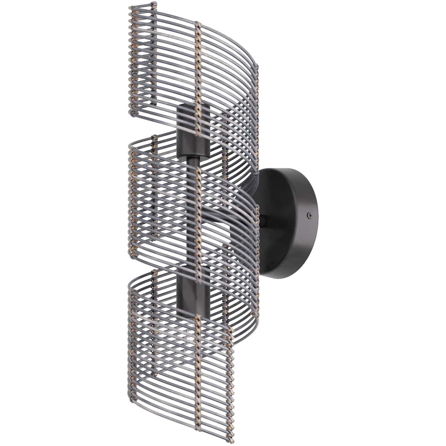 Tamara 2 Light 5.5 inch Dark Gray Stained Sconce Wall Light