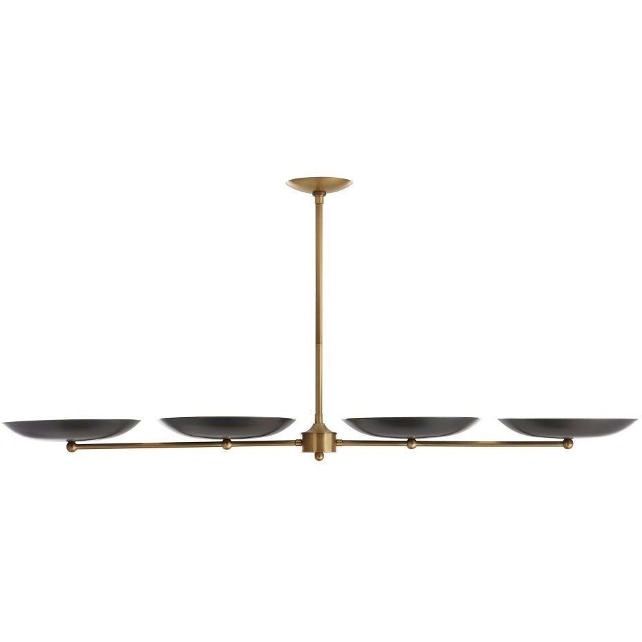 Griffith 4 Light 55 inch Bronze Linear Chandelier Ceiling Light