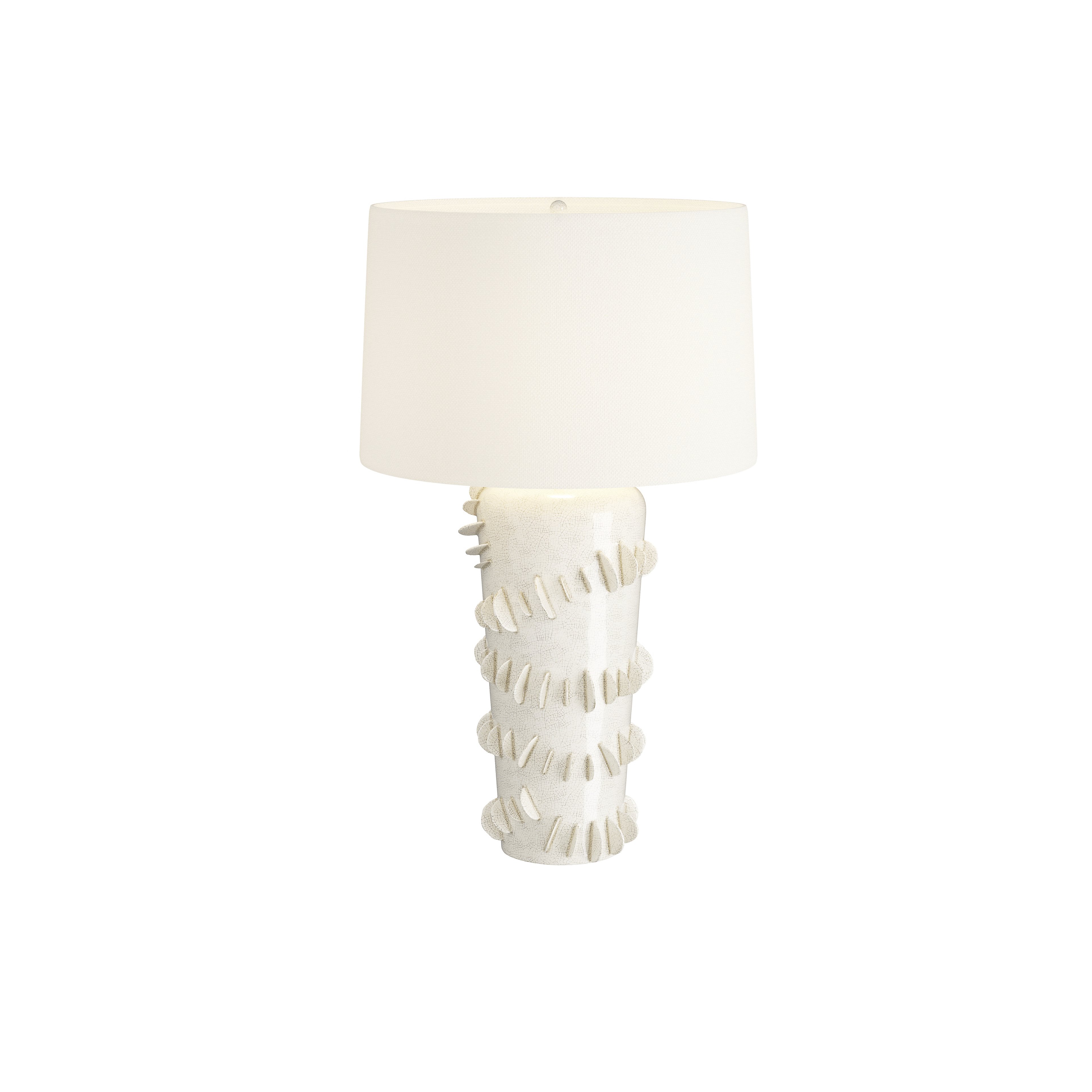 Beatrix 31 inch 150 watt Ivory Crackle Lamp Portable Light
