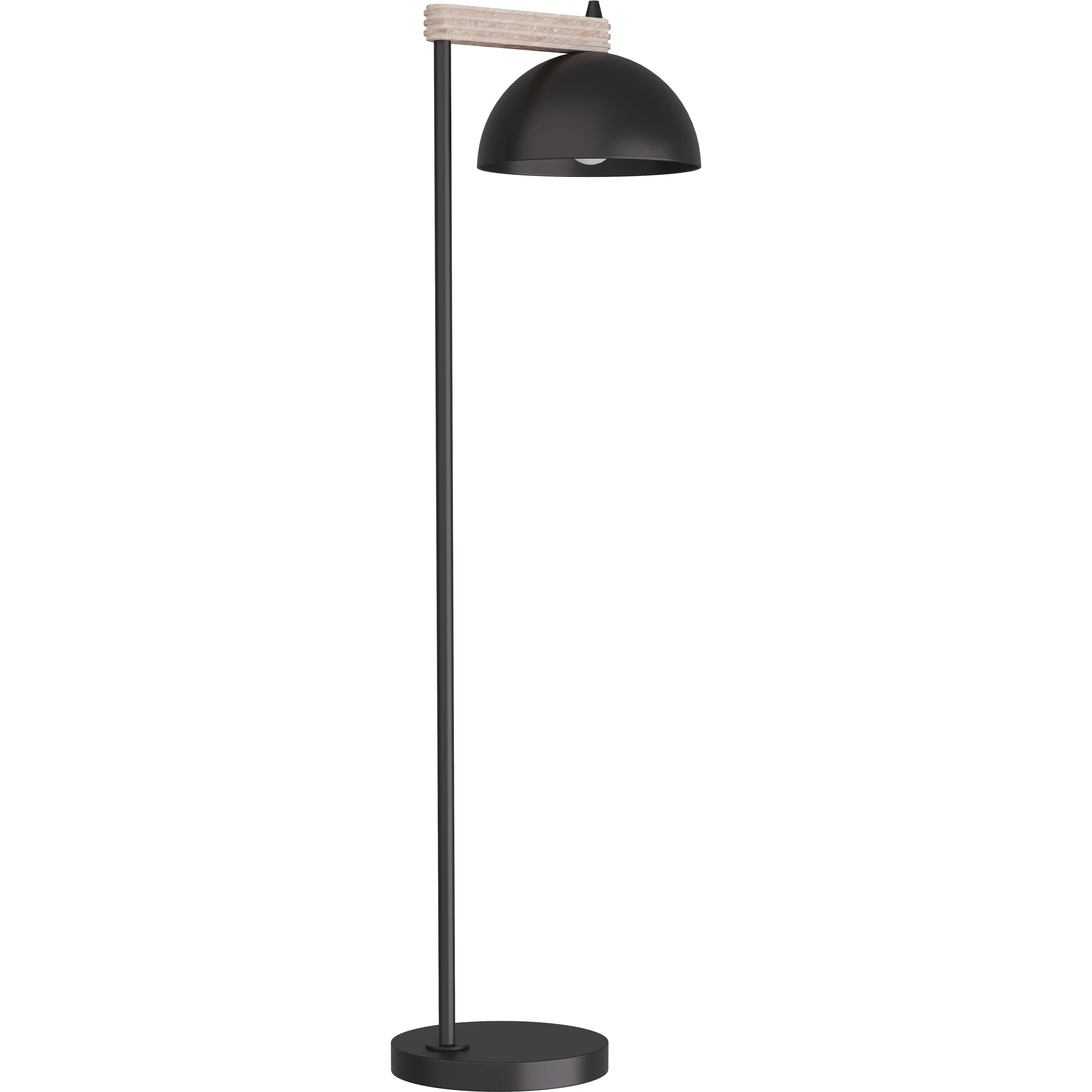 Thea 56 inch 60 watt Blackened Iron Floor Lamp Portable Light