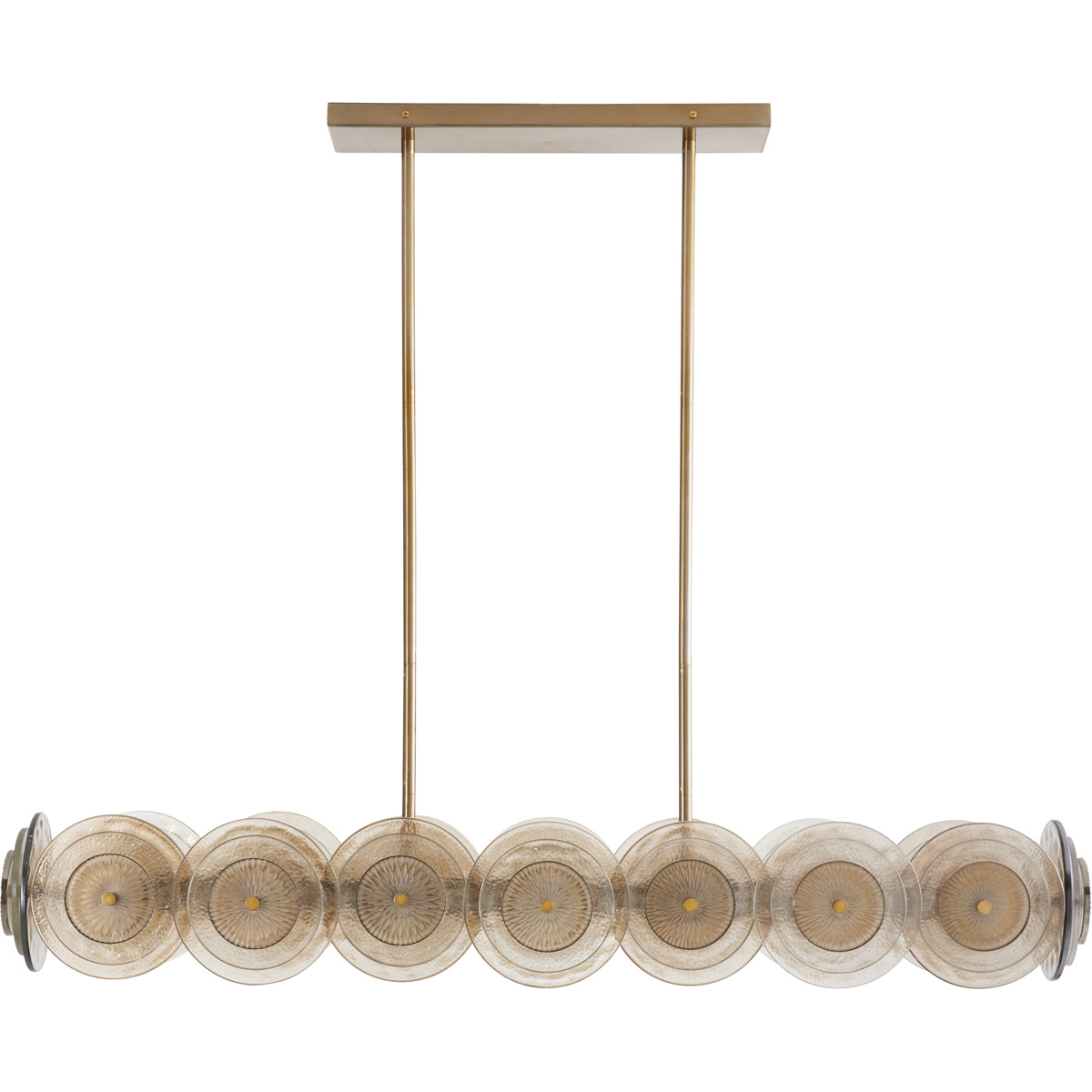 Kinlee 12 Light 51 inch Antique Brass Linear Chandelier Ceiling Light