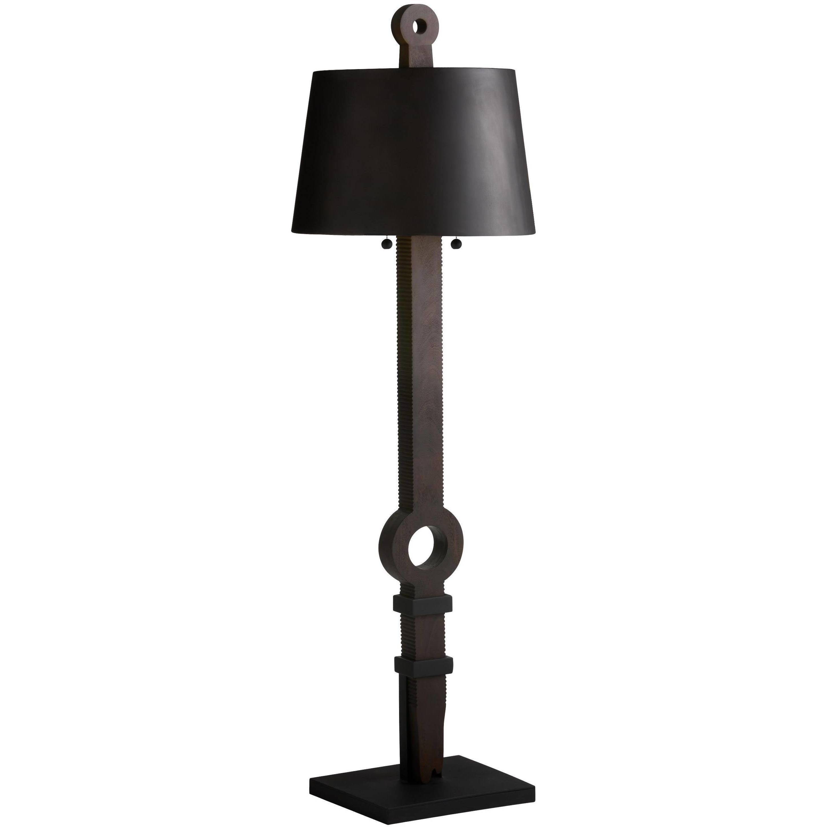Totem 72.5 inch 150 watt Ebony and Bronze Floor Lamp Portable Light