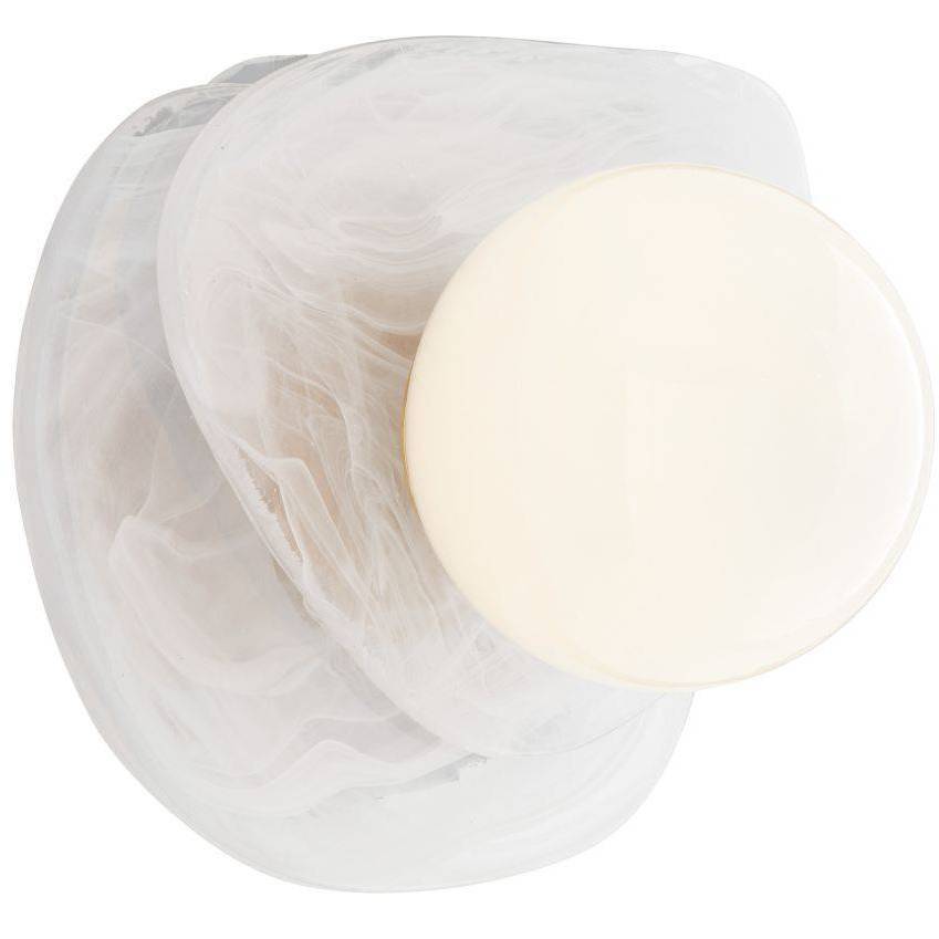 Freeney 1 Light 10 inch Swirl Glass and Antique Brass Sconce Wall Light