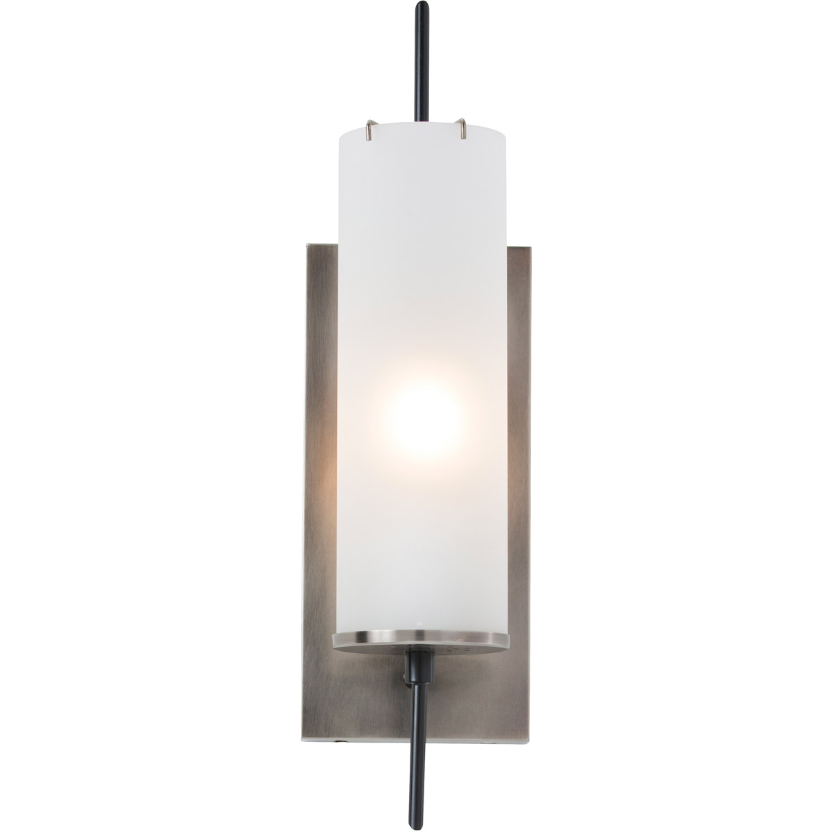 Stefan 1 Light 5 inch Vintage Silver/Bronze Sconce Wall Light, Essential Lighting