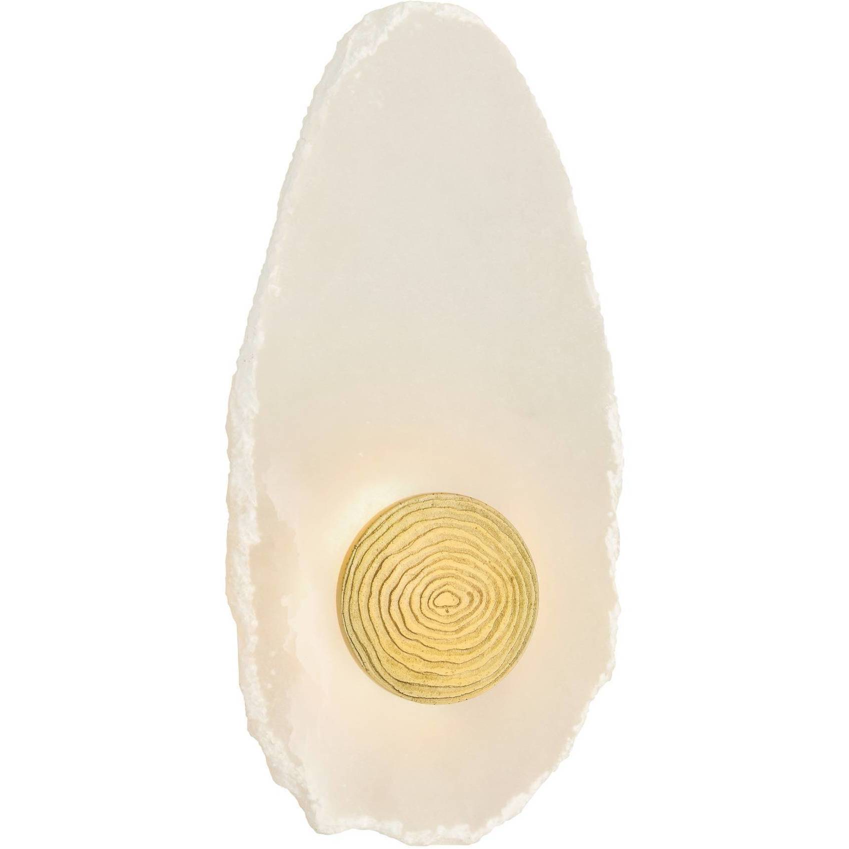 Ravelle 1 Light 8 inch White and Antique Brass Wall Sconce Wall Light