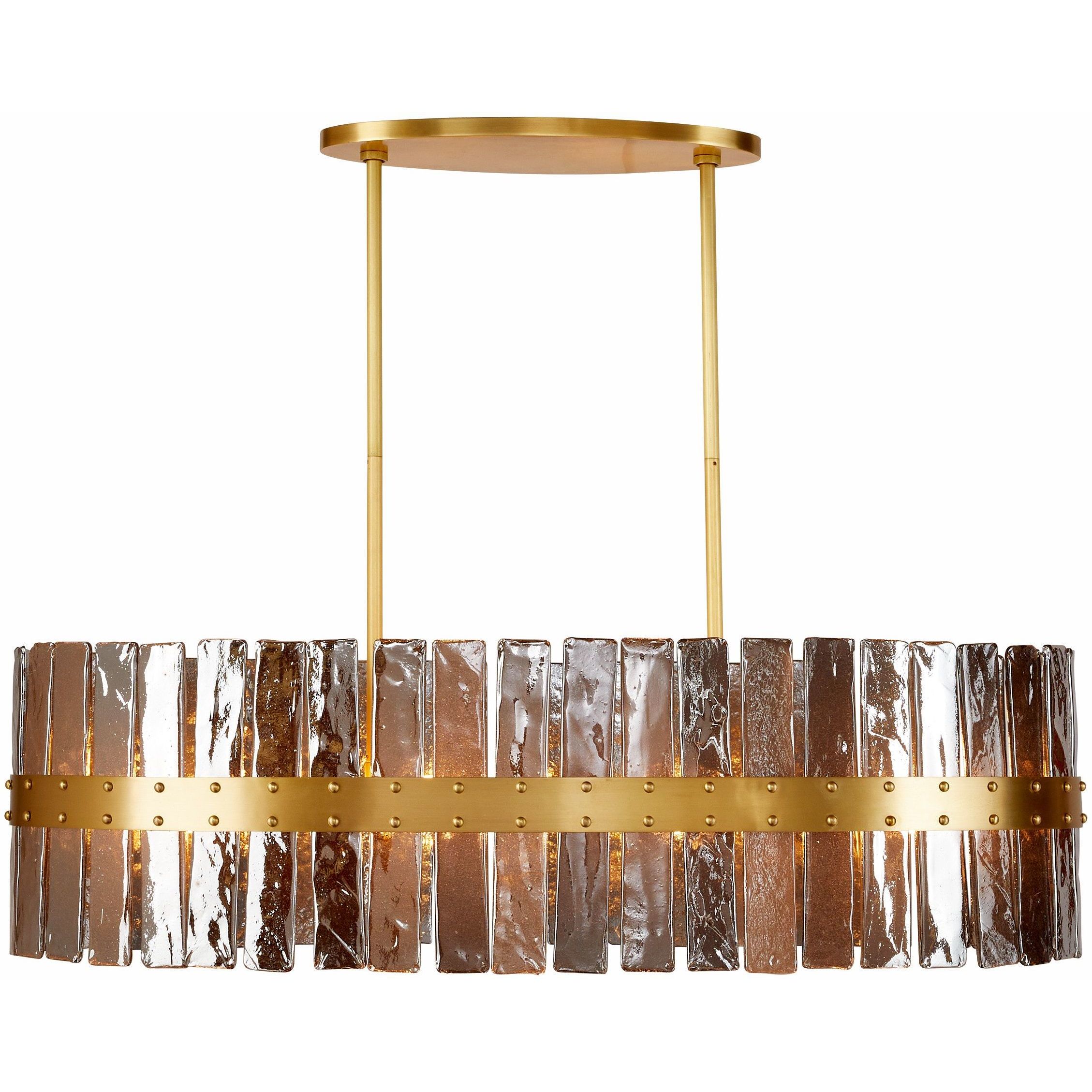 Sinclair 8 Light 41.5 inch Smoke Linear Chandelier Ceiling Light