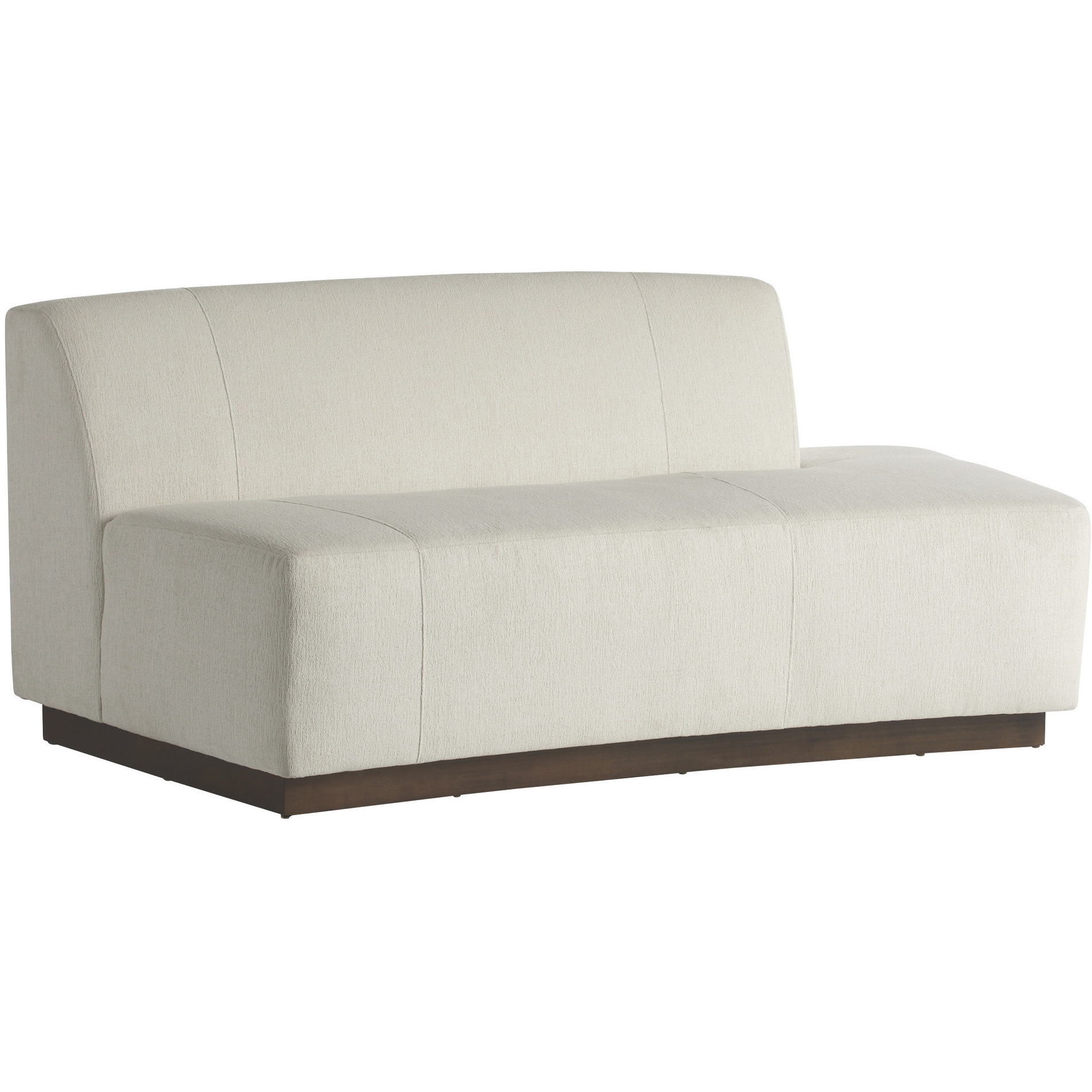 Islander Vanilla and Dark Walnut Sofa, Right