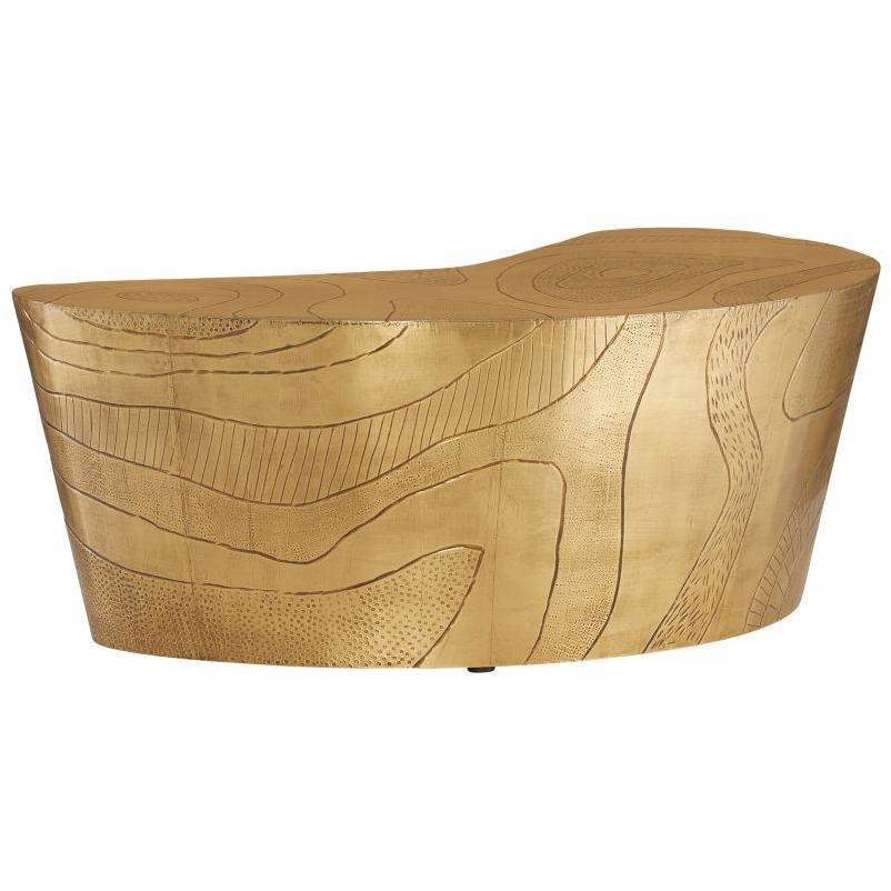 Glasgow 41.5 X 15 inch Antique Brass Coffee Table