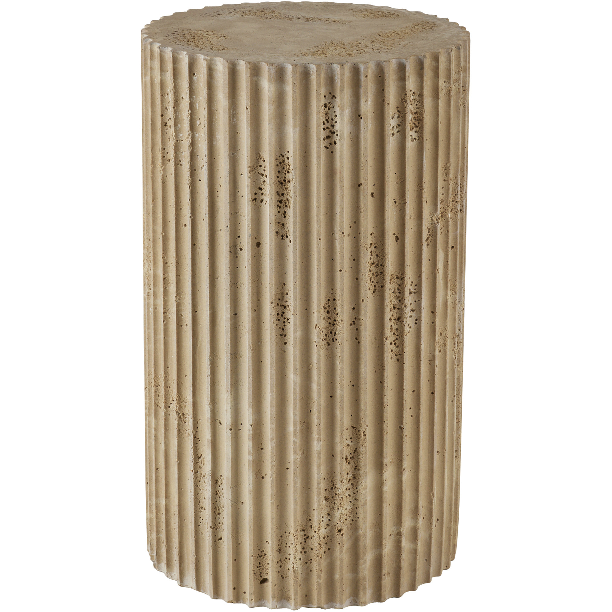 Carmello 14.5 inch Chai Travertine Accent Table