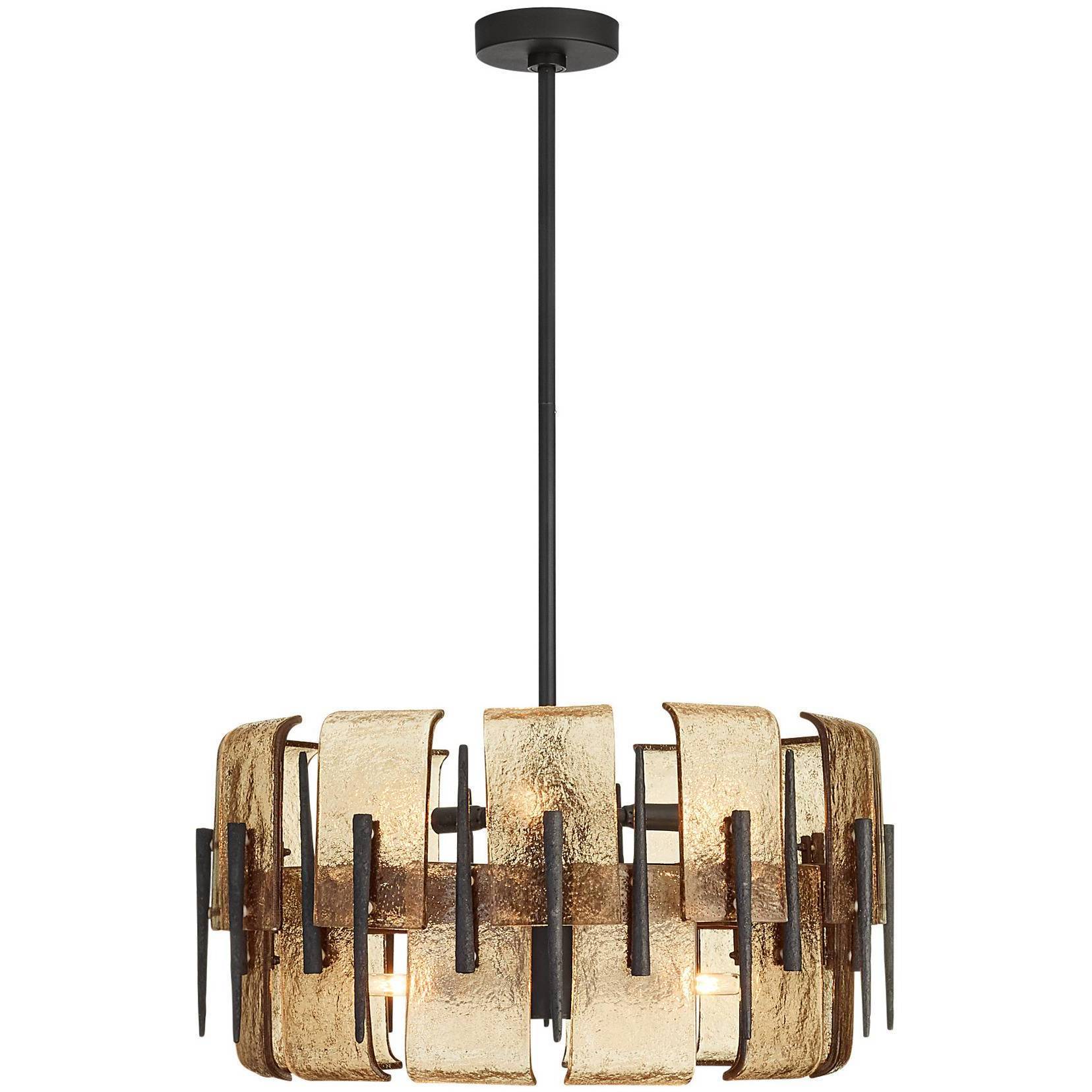 Lumora 6 Light 23 inch Smoke and Blackened Iron Chandelier Ceiling Light