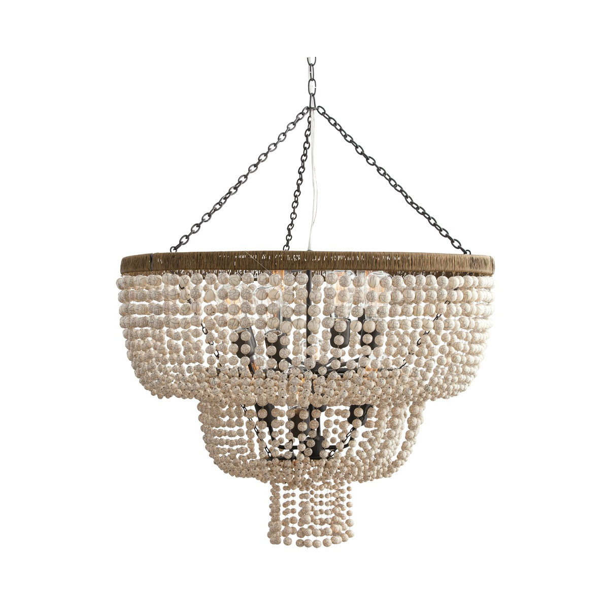 Chappellet 12 Light 33 inch Antique Brass and Natural Iron Chandelier Ceiling Light
