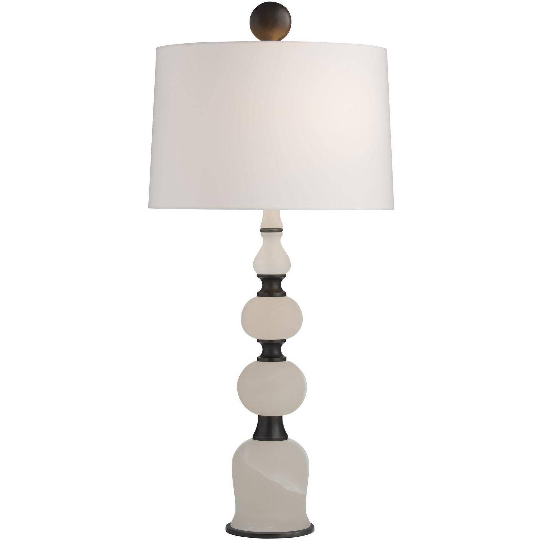 Minaret 34.5 inch 60 watt White and English Bronze Table Lamp Portable Light