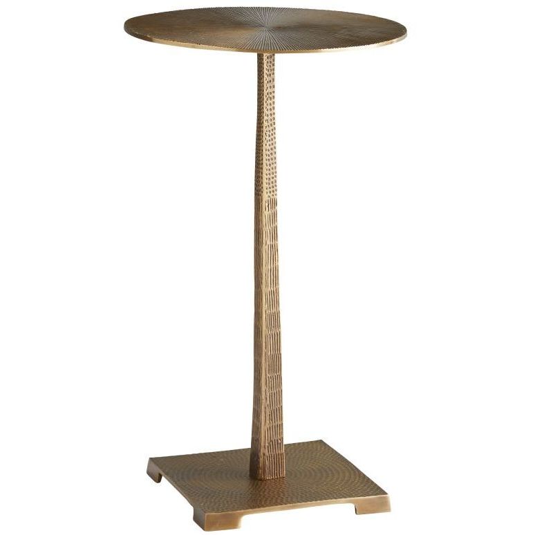 Otelia 12 inch Vintage Brass Accent Table
