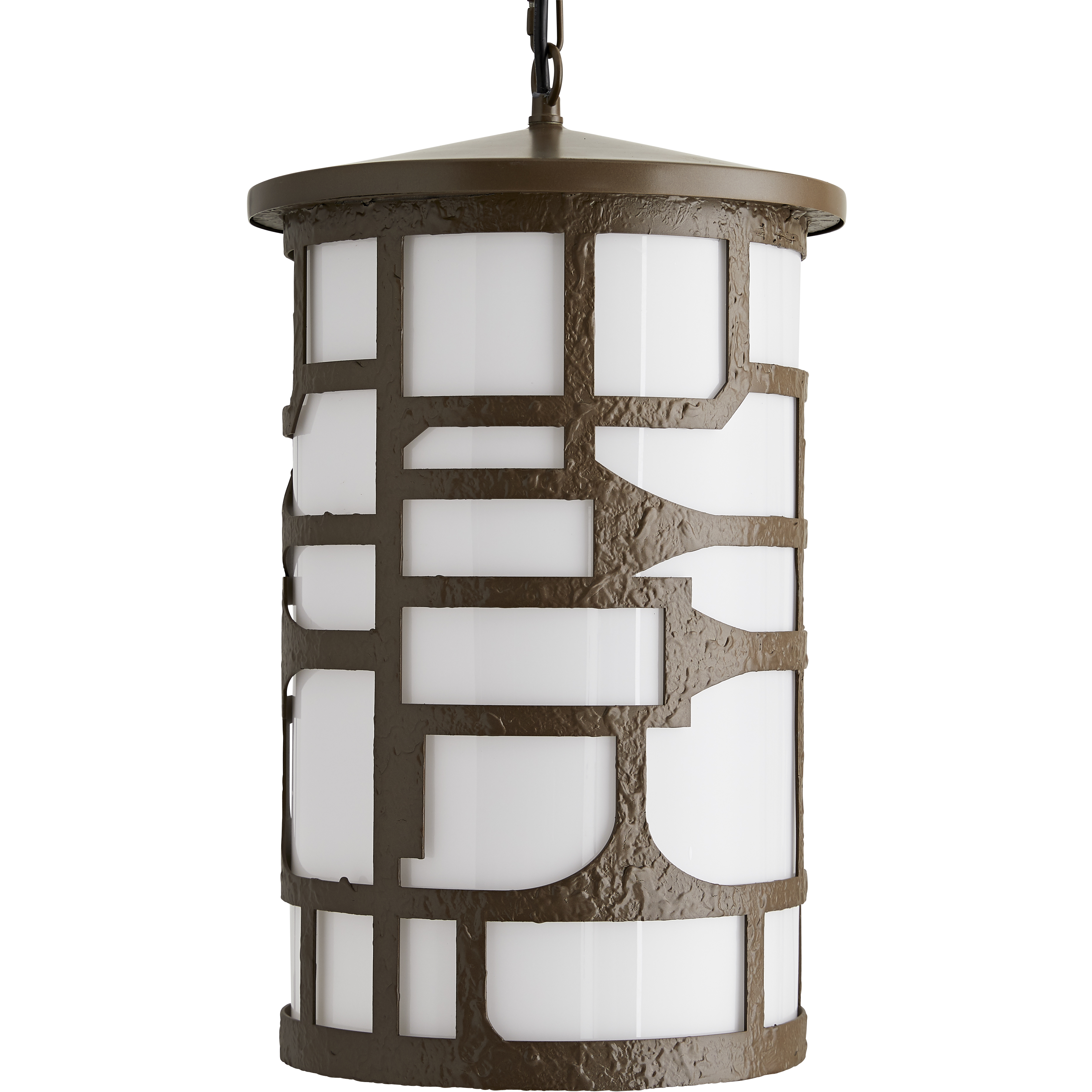Shani 3 Light 13.5 inch Aged Brass Outdoor Pendant