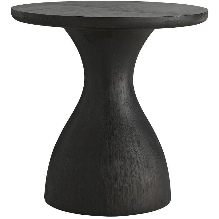Scout 24 inch Sandblasted Soft Black Waxed End Table