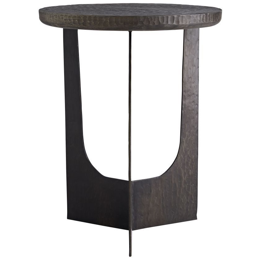 Dustin 18 inch Soft Black Waxed Accent Table