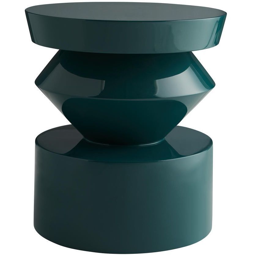 Uma 16 inch Peacock Accent Table