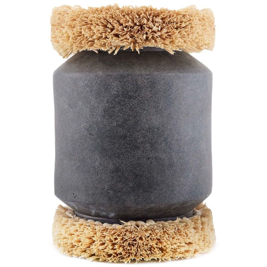 Raffie Matte Charcoal Vase
