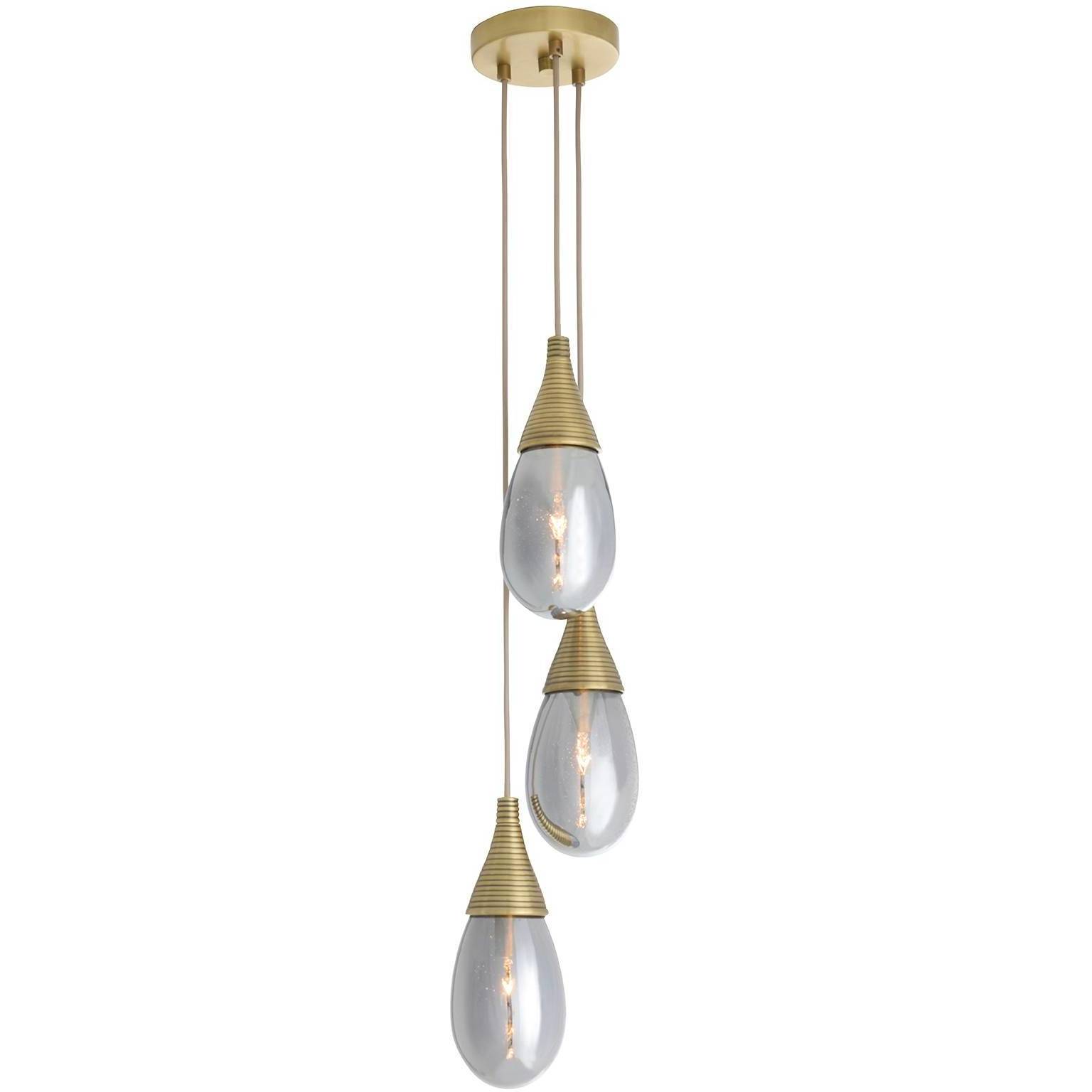 Giselle 3 Light 10 inch Antique Brass Multi-Port Chandelier Ceiling Light