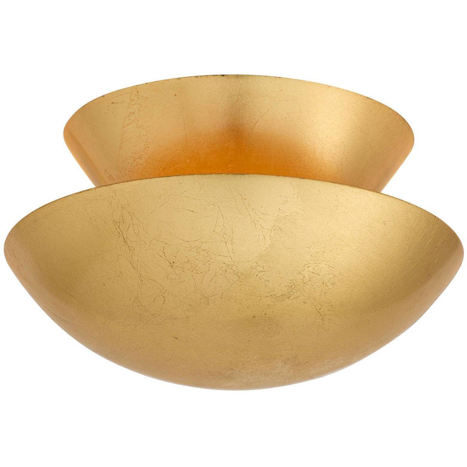 Florko 1 Light 6 inch Gold Leaf Flush Mount Ceiling Light
