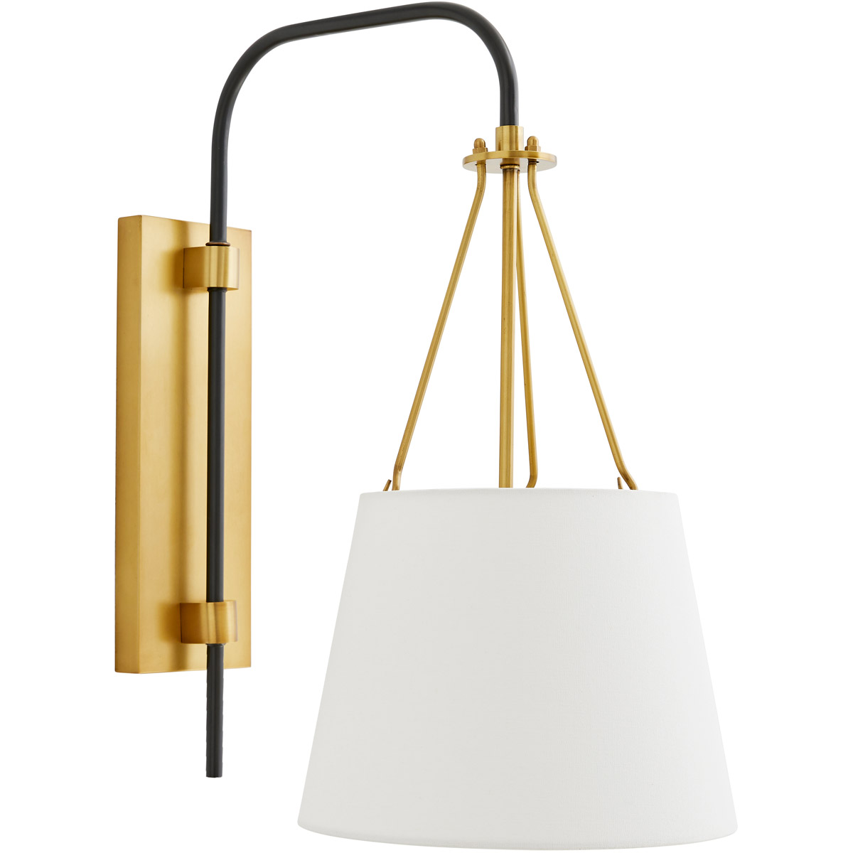Franklin 1 Light 17 inch Antique Brass and Bronze Sconce Wall Light