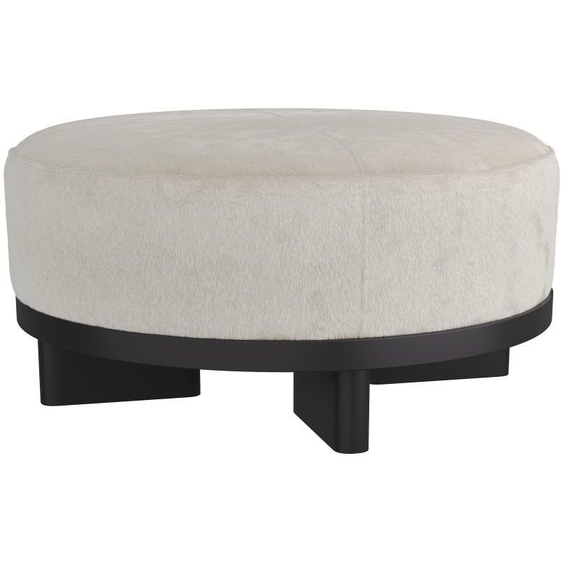 Aurora 20 inch White Ottoman