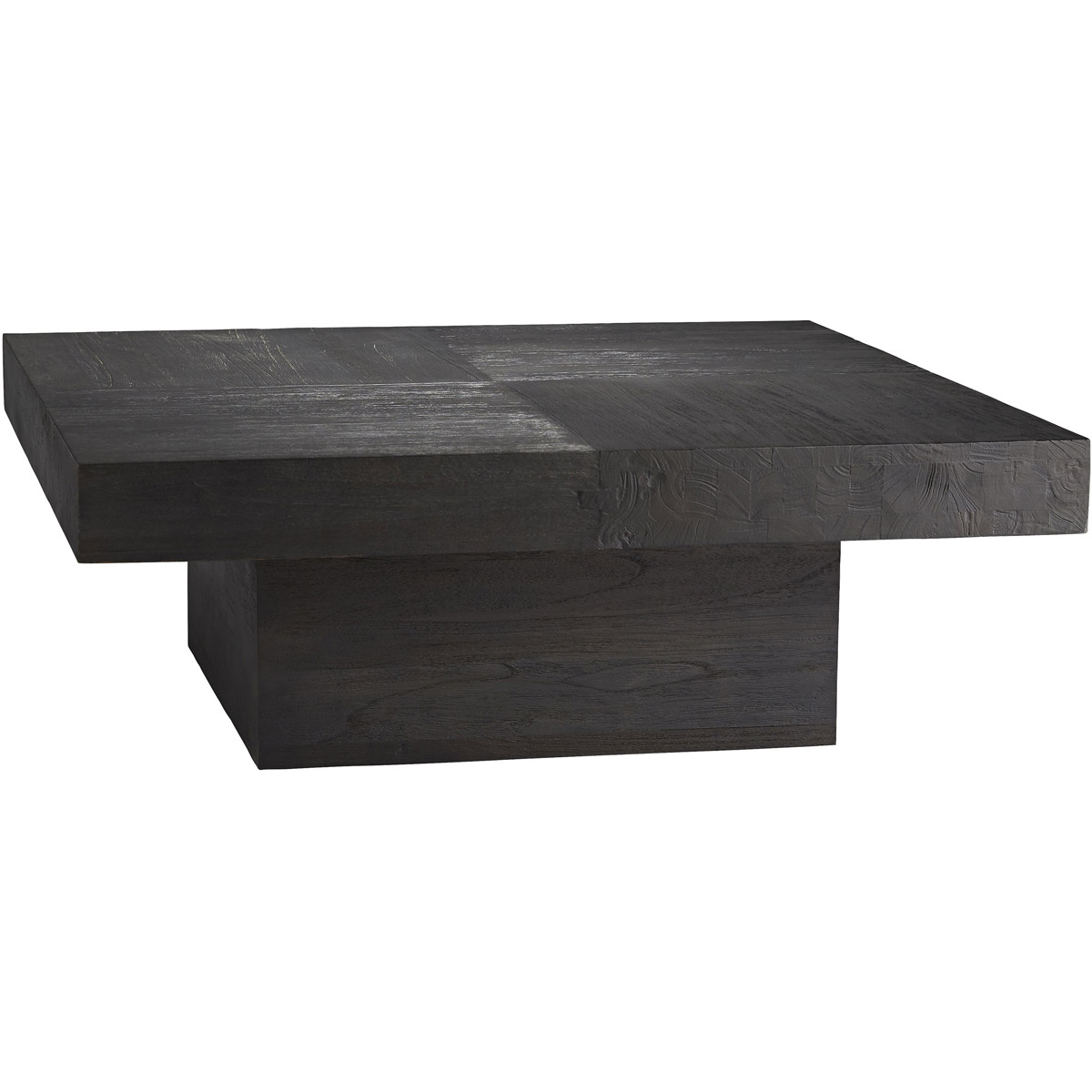 Campbell 39.5 X 14 inch Sandblasted Soft Black Waxed Coffee Table