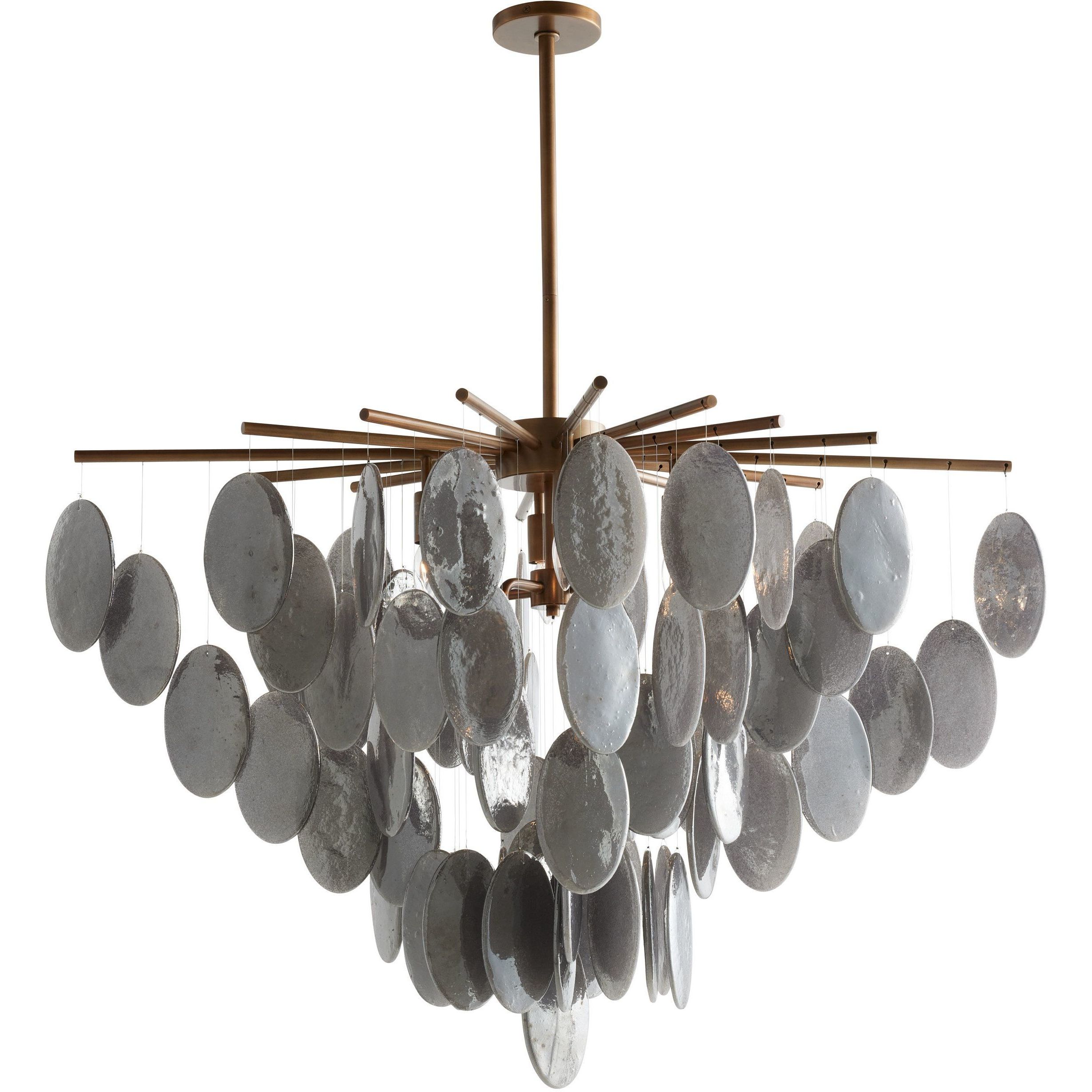 Tiffany 8 Light 42 inch Antique Brass Chandelier Ceiling Light
