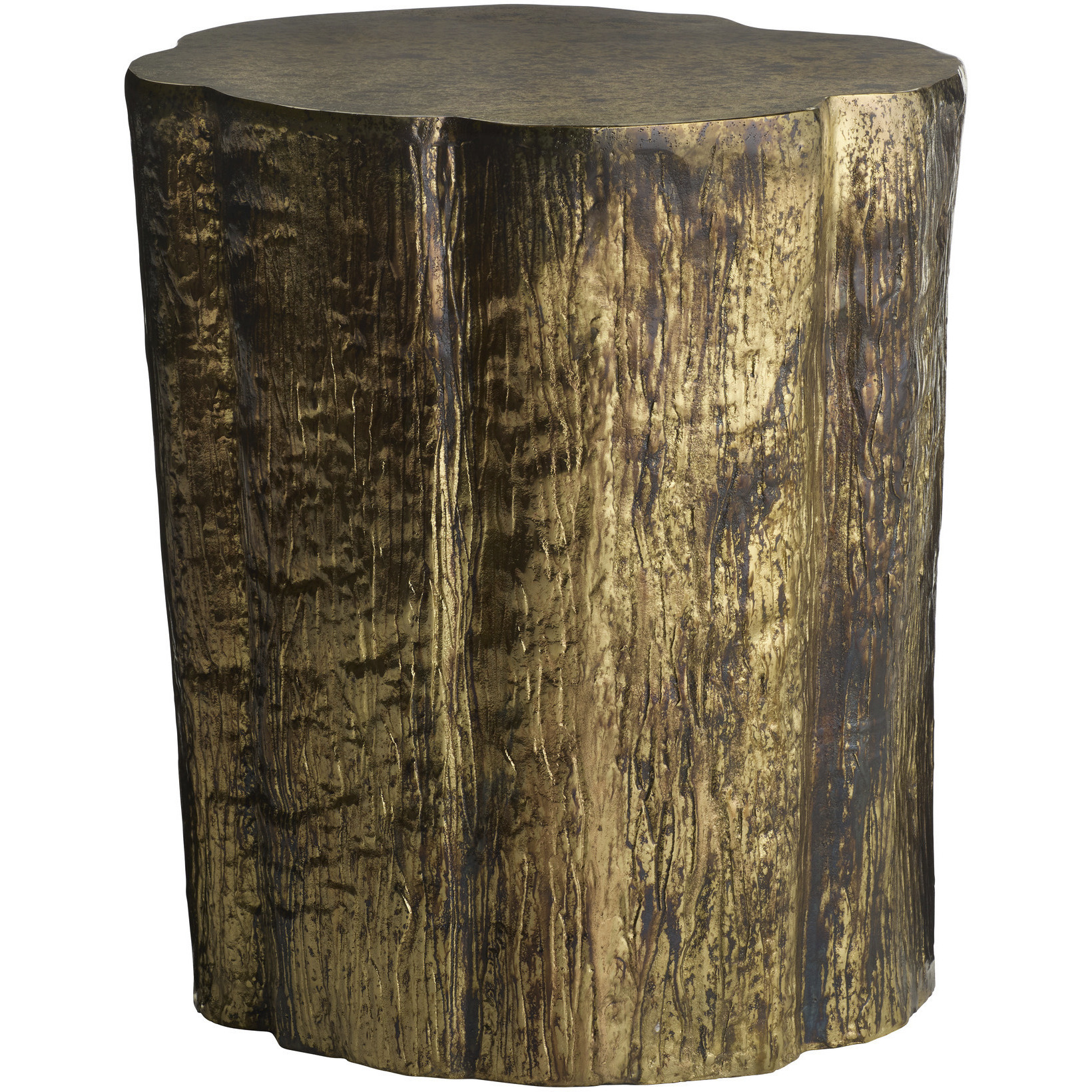 Minerva 18.5 inch Distressed Antique Brass Accent Table