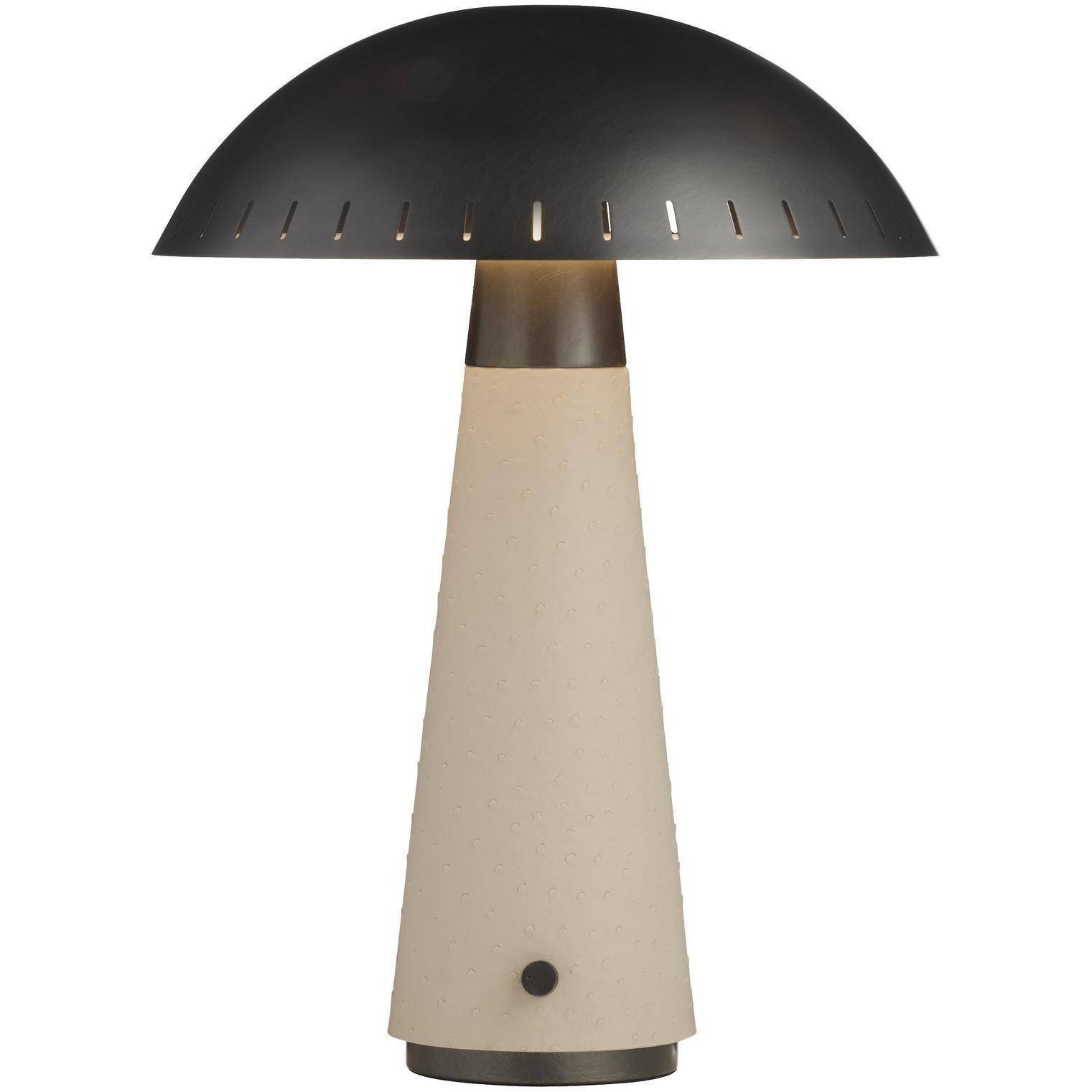 Struzzo 19 inch 12 watt Ivory and English Bronze Accent Lamp Portable Light